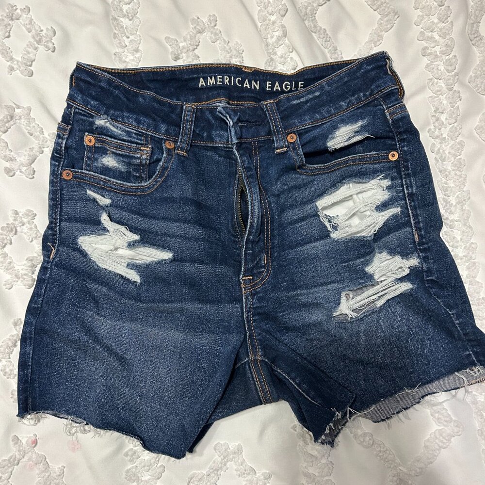 American Eagle Hi-Rise Shortie jean Shorts size 6